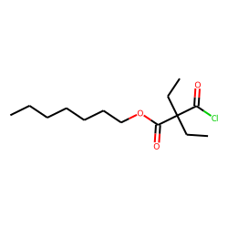 Diethylmalonic acid, monochloride, heptyl ester