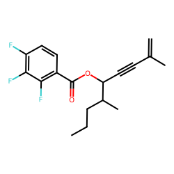 2,3,4-trifluorobenzoic acid, 2,6-dimethylnon-1-en-3-yn-5-yl ester