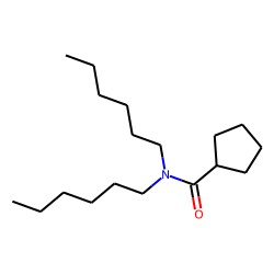 Cyclopentanecarboxamide, N,N-dihexyl-