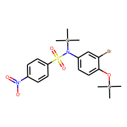 N-(3-Bromo-4-hydroxy-phenyl)-4-nitro-benzenesulfonamide, N,O-di(trimethylsilyl)-