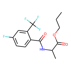 D-Alanine, N-(4-fluoro-2-trifluoromethylbenzoyl)-, propyl ester