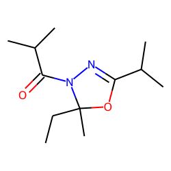 5-Ethyl-5-methyl-2-(1-methylethyl)-4-isobutanoyl-1,3,4-oxadiazoline