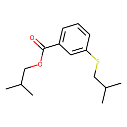 Benzoic acid, 3-(2-methylpropyl)thio-, 2-methylpropyl ester