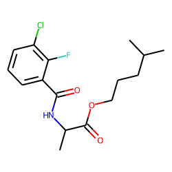 D-Alanine, N-(3-chloro-2-fluorobenzoyl)-, isohexyl ester