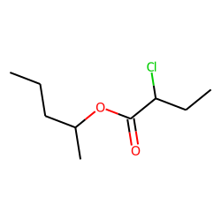Butanoic acid, 2-chloro, 1-methylbutyl ester