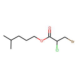 Propanoic acid, 3-bromo-2-chloro, 4-methylbutyl ester