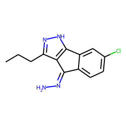 Indeno[1,2-c]pyrazol-4-one, 7-chloro-3-propyl-, hydrazone