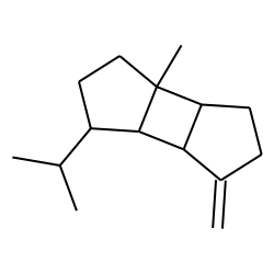 1,2,3a,3b'a,4,5,6,6aa',6ba'-Decahydro-1a'-isopropyl-3aa'-methyl-6-methylenecyclobuta[1,2:3,4]dicyclopentene