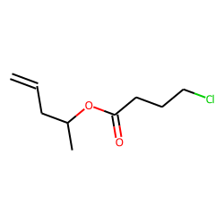 Butanoic acid, 4-chloro, 1-methyl-3-butenyl ester