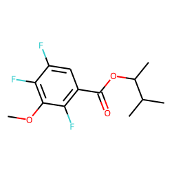 3-Methoxy-2,4,5-trifluorobenzoic acid, 3-methylbutyl-2 ester