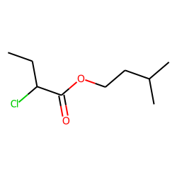 Butanoic acid, 2-chloro, 3-methylbutyl ester