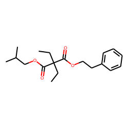 Diethylmalonic acid, isobutyl phenethyl ester
