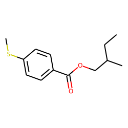 Benzoic acid, 4-(methylthio)-, 2-methylbutyl ester