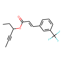 trans-3-Trifluoromethylcinnamic acid, hex-4-yn-3-yl ester