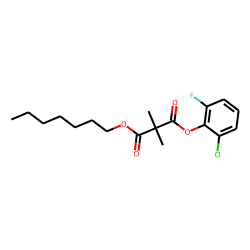 Dimethylmalonic acid, 2-chloro-6-fluorophenyl heptyl ester