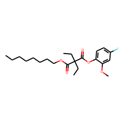 Diethylmalonic acid, 4-fluoro-2-methoxyphenyl octyl ester