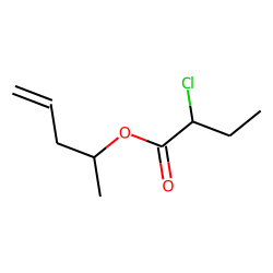 Butanoic acid, 2-chloro, 1-methyl-3-butenyl ester