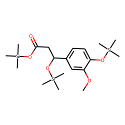 3-Hydroxy-3-(4'-hydroxy-3'-methoxyphenyl)propionic acid, tri-TMS