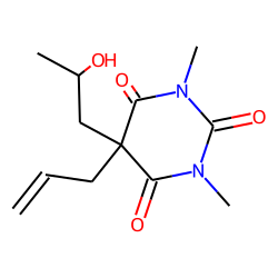 Barbituric acid, 5-allyl-5-(2-hydroxypropyl) permethylated