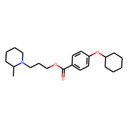 Benzoic acid, p-(cyclohexyloxy)-, 3-(2-methylpiperidino)propyl ester