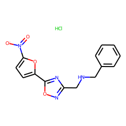 Oxadiazole, 1,2,4-, 3-(benzylaminomethyl)-5-(5-nitrofuran-2-yl)-, hydrochloride