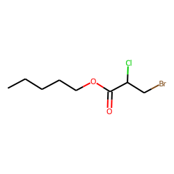 Propanoic acid, 3-bromo-2-chloro, pentyl ester