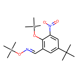 Benzaldehyde, 2-hydroxy, 3-nitro-5-tert.-octyl, oxime, TMS