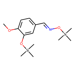 Benzaldehyde, 3-hydroxy-4-methoxy, oxime, bis-TMS