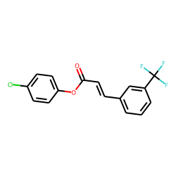 trans-3-Trifluoromethylcinnamic acid, 4-chlorophenyl ester