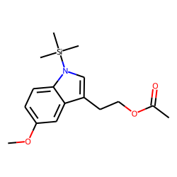 Indole, 3-(2-acetoxyethyl), 5-methoxy (Acetylmethoxytryptophol), TMS