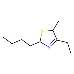 2-butyl-4-ethyl-5-methyl-3-thiazoline, cis