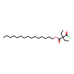 Diethylmalonic acid, monochloride, pentadecyl ester
