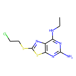 Thiazolo[5,4-d]pyrimidine, 5-amino-2-[(2-chloroethyl)thio]-7-(ethylamino)-