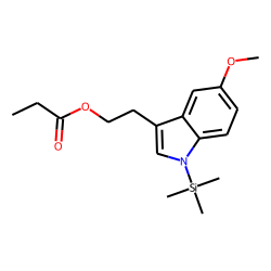 Indole, 3-(2-propionyloxyethyl), 5-methoxy, TMS
