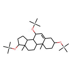 3,7,17-Trihydroxy-5-androstene, tris-TMS