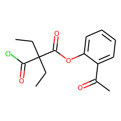 Diethylmalonic acid, monochloride, 2-acethylphenyl ester
