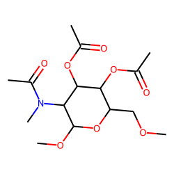 Acetic acid 3-acetoxy-5-(acetyl-methyl-amino)-6-methoxy-2-methoxymethyl-tetrahydro-pyran-4-yl ester