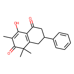 2,3-dihydro-5-hydroxy-6,8,8-trimethyl-2-phenyl-4 H-1-benzopyran-4,7(8 H)-dione, isomer 1, enol form (champanone C)