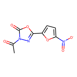 1,3,4-Oxadiazol-2(3h)-one, 3-acetyl-5-(5-nitro-2-furyl)-