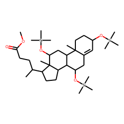 3-«beta»,7-«alpha»,12-«alpha»-Trihydroxy-4-cholenoic acid, methyl ester, TMS