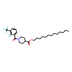 Isonipecotic acid, N-(2-fluoro-3-trifluoromethylbenzoyl)-, tridecyl ester