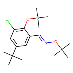 Benzaldehyde, 2-hydroxy, 3-chloro-5-tert.-butyl, oxime, TMS