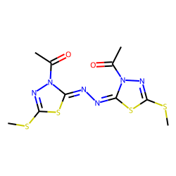 3-Acetyl-5-methylmercapto-1,3,4-thiadiazolidone-2-azine
