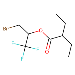 2-Ethylbutyric acid, 1-bromo-3,3,3-trifluoroprop-2-yl ester