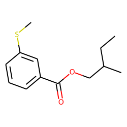 Benzoic acid, 3-(methylthio)-, 2-methylbutyl ester