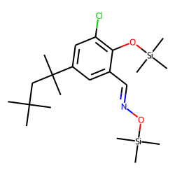 Benzaldehyde, 2-hydroxy, 3-chloro-5-tert.-octyl, oxime, TMS