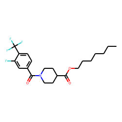 Isonipecotic acid, N-(3-fluoro-4-trifluoromethylbenzoyl)-, heptyl ester