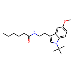 Indole, 3-(2-hexanoylaminoethyl), 5-methoxy, TMS