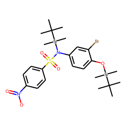 N-(3-Bromo-4-hydroxy-phenyl)-4-nitro-benzenesulfonamide, N,O-di(tert.-butydiimethylsilyl)-