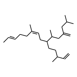 2,10,14-trimethyl-6-methylene-7(3-methyl-pent-4-enyl)-pentadec-9,13-diene